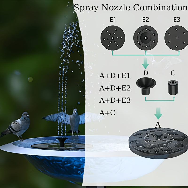 Solar Fountain Pump for Garden, Patio and Yard Use, with the Listed Configuration, for Everyday Use and Organized Storage — i