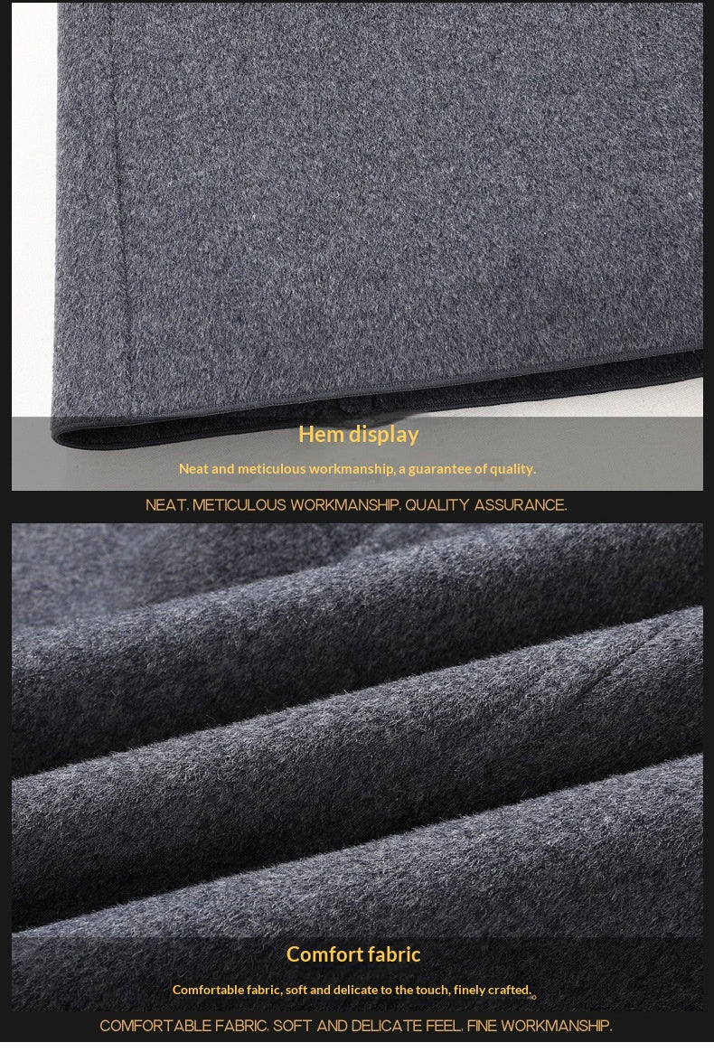 Autumn And Winter Men's Wool Double-faced Overcoat