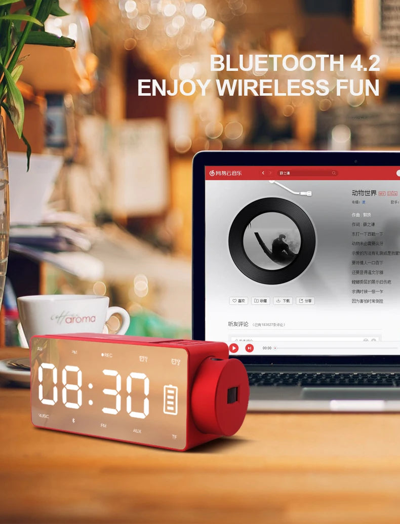 S91S Fashion Wireless Bluetooth Speaker Clock