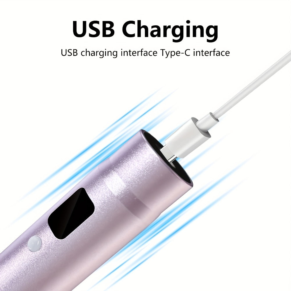 Microneedling Pen Electric 6-Speed Wireless Derma Pen 0.25mm Aluminum Alloy Cordless Skin for Bath Time, Home Spa and Persona