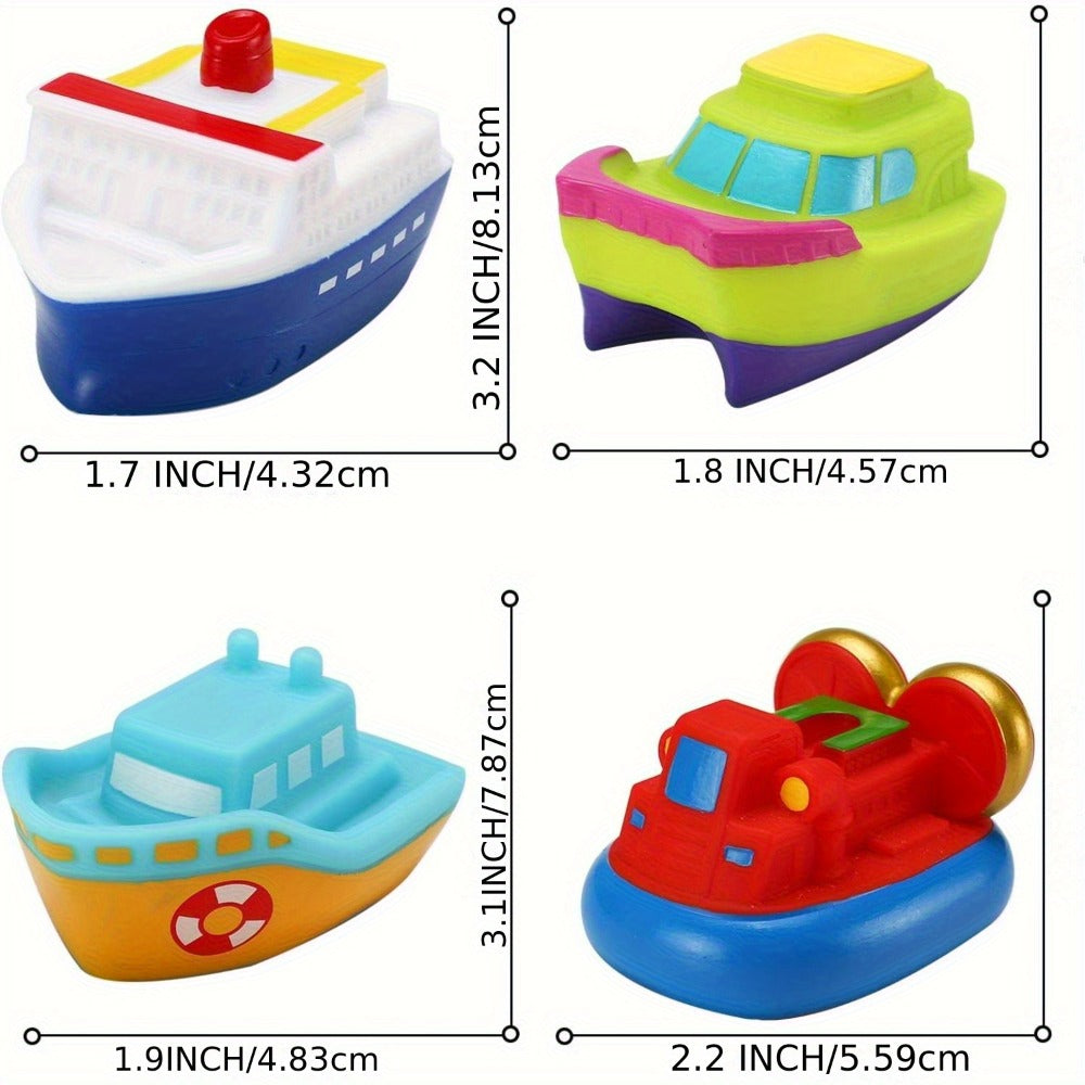 Floating Vehicle Bath Toy Sets with Light-Up 6-Piece, Light-Up 8-Piece or No-Light Options — image 3