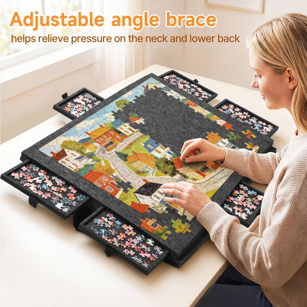 Puzzle Mat for 1000 and 1500 Piece Jigsaw Puzzles in an Extra Large Foldaway Felt Roll-Up Design — image 6