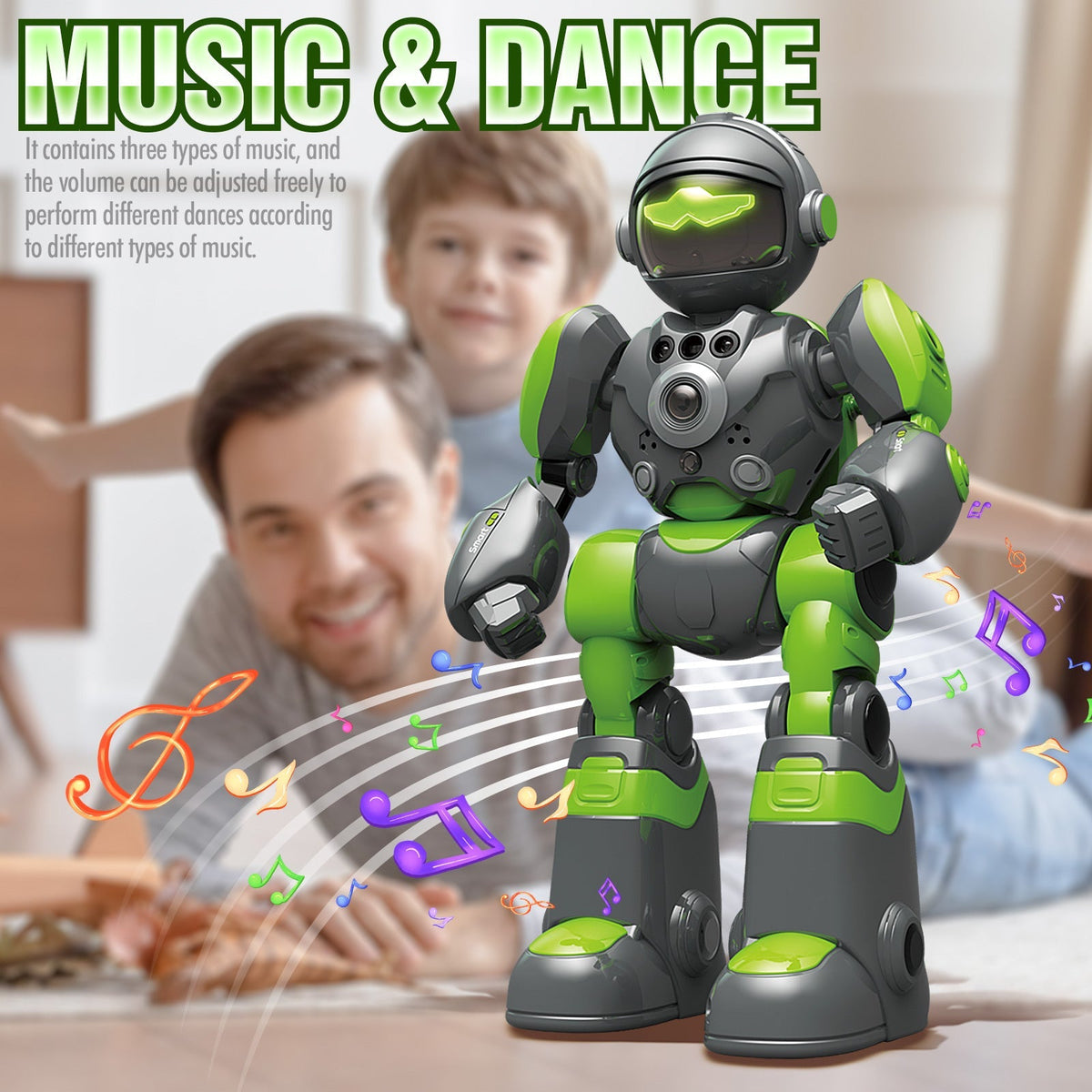 Gesture Control RC Robot Toy for Kids, Voice Recording, Programming, EMO LED Infrared Intelligent Interactive Robot — image 6