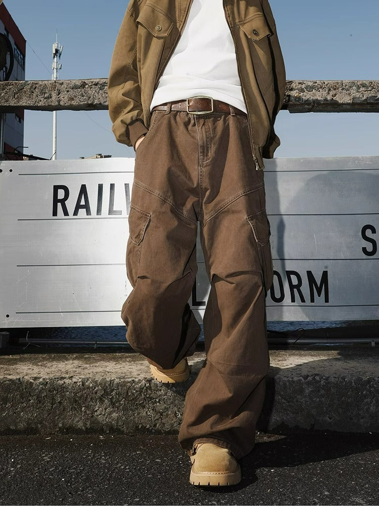 Pleated Paratrooper Work Trousers For Men