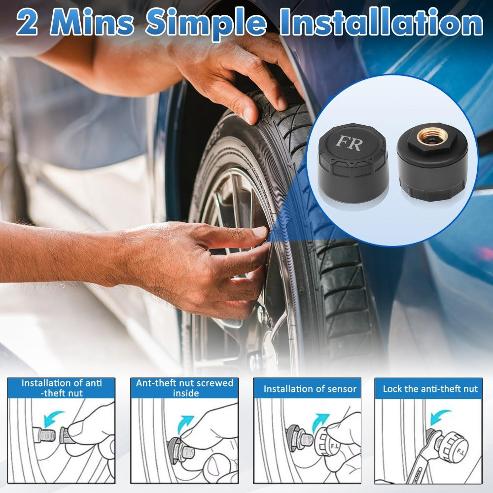 Tire Pressure Monitoring System with 5 Alarm Modes and Color Display — image 10