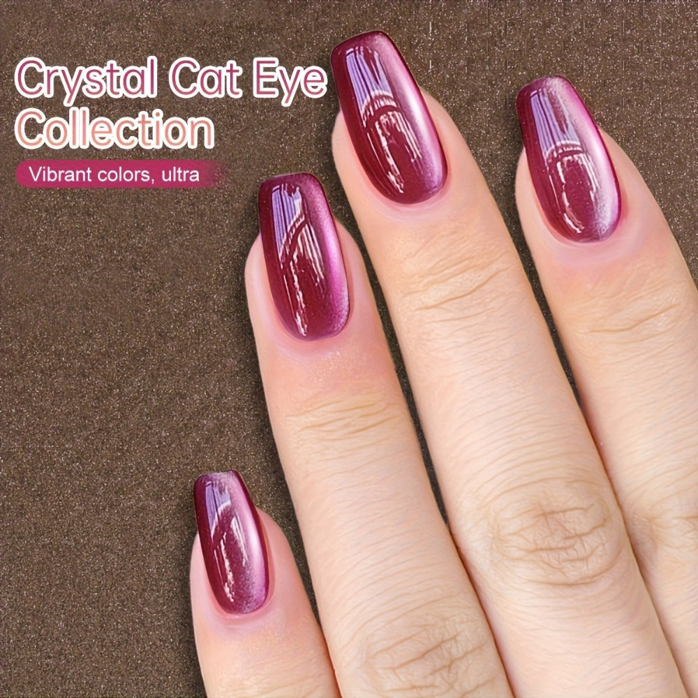 Gel Nail Polish 6-Color Rock-Candy Magnetic Cat-Eye Set with Holographic Reflective Finish — image 7