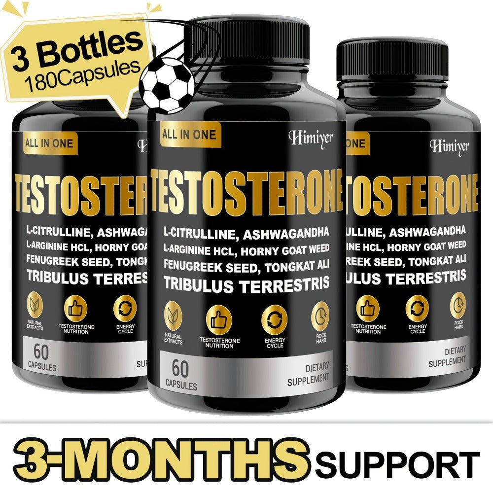 Male Testosterone Support Capsules with Maca Root, Epimedium, L-Citrulline & Ashwagandha, Men's Vitality — image 4