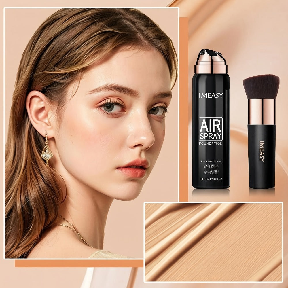 IMEASY 70ml Air-Spray Liquid Foundation and Flat-Top Brush Set in Shade Codes 01, 02 or 03 — image 9