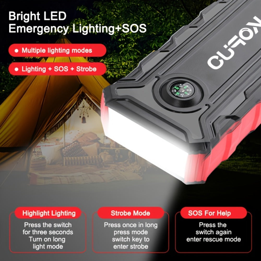 Red or Green Jump Starter with Digital Battery Display and Smart-Clip or Straight-Clip Cable Options — image 8