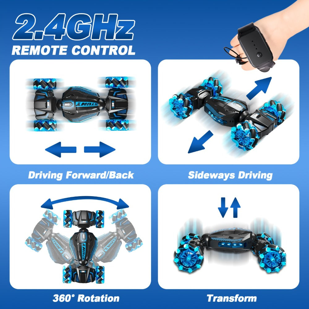 Remote Control Car Stunt Racer with Dual Remotes and LED Lights — image 9