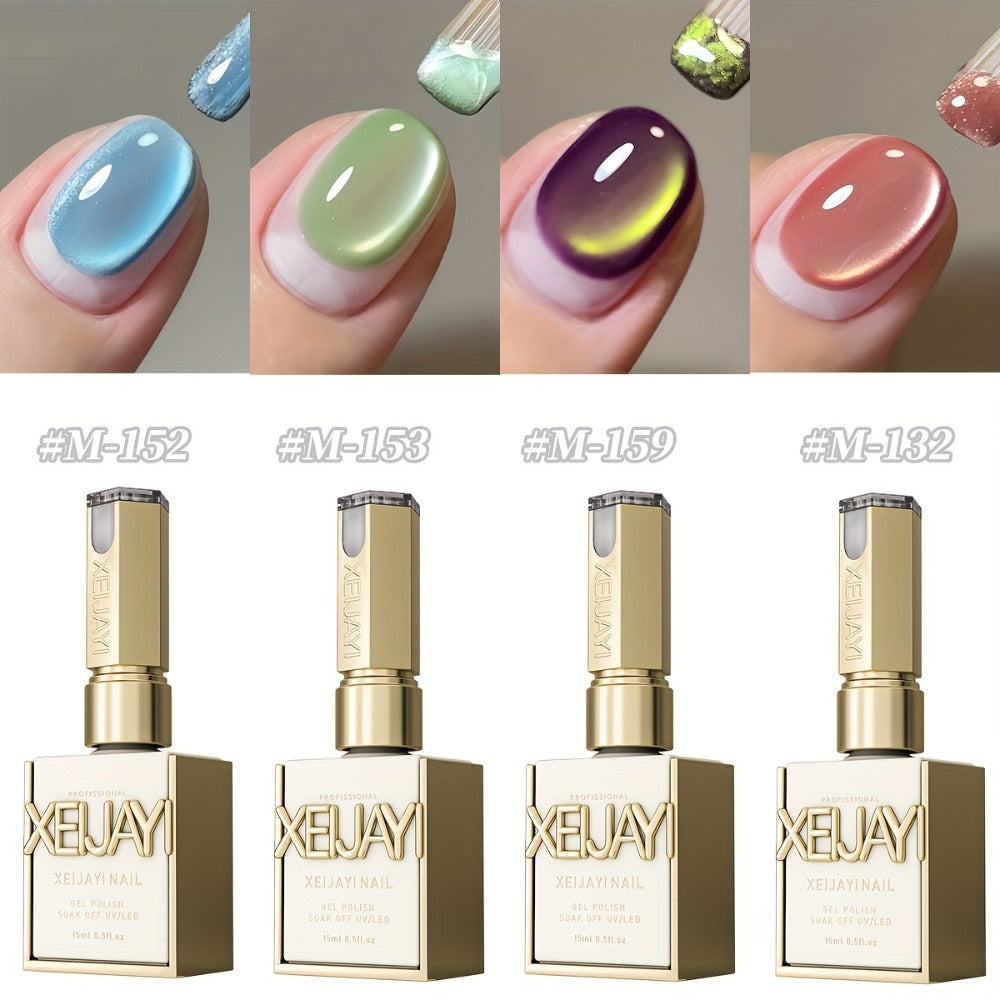 Four-Piece Cat Eye Gel Polish Set in Photo-Frame Bottles with 152, 153, 159 and 132 Color Codes — image 11