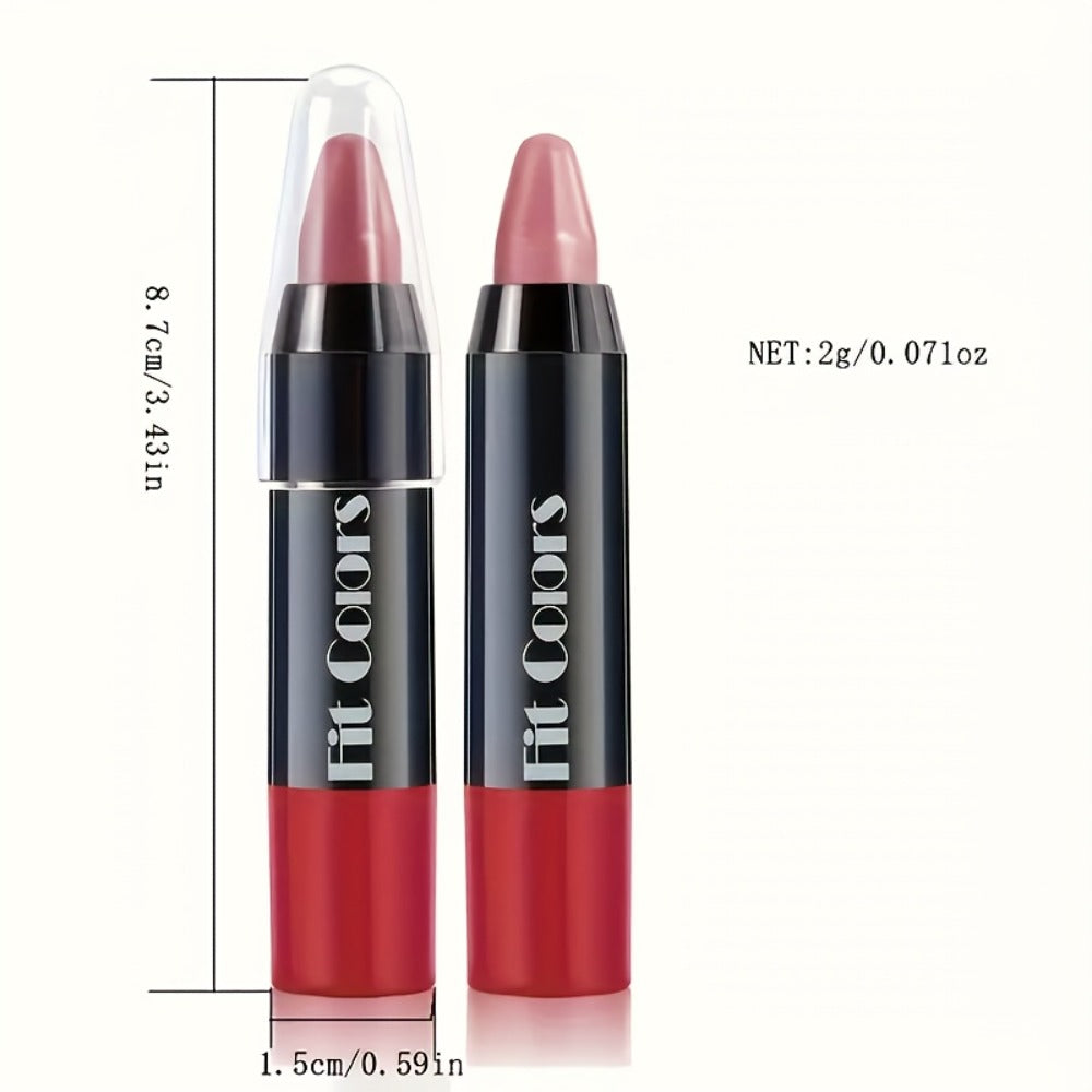Lipstick Set, Fit Colors 6-Piece Velvet Matte Crayon Collection with Nude, Mauve and Berry Shades — image 5