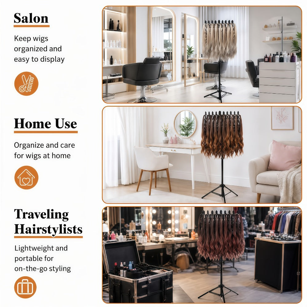 Braiding Hair Rack Hair Styling Tool with 144-Strand Layout, 30-50-Inch Height and Foldable Stand — image 8
