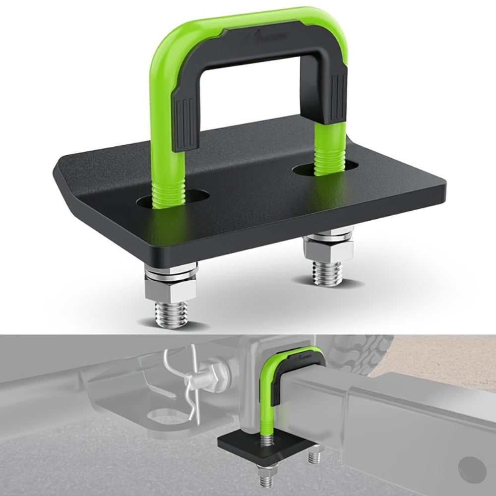 Trailer Hitch Tightener Anti Rattle Stabilizer 2 Inch Heavy Duty Steel U-Bolt with Rubber Cover Hitch Mount Wobble Eliminator