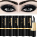 Six-Piece Solid Matte Black Twist-Up Eyeliner Set with 7.5cm Gold-Trimmed Cases for Eye Makeup — image 6