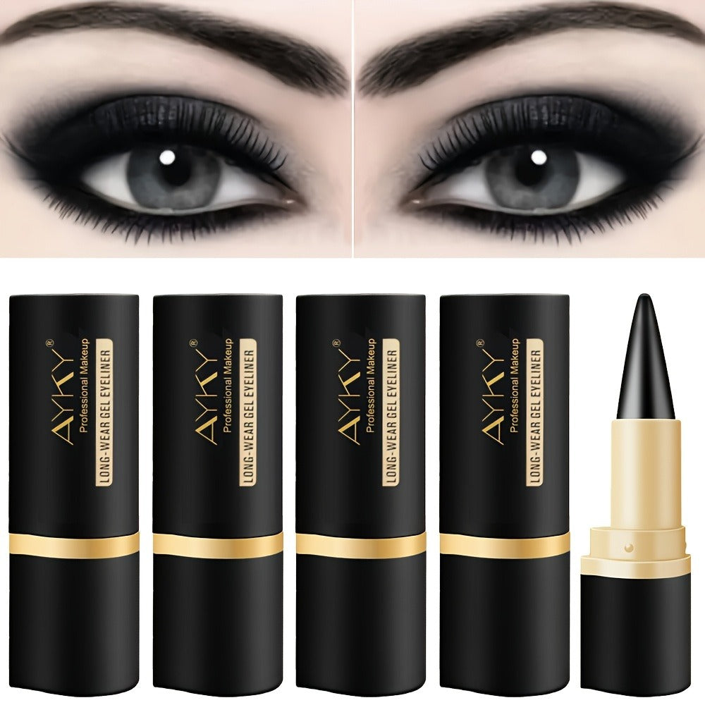 Waterproof Eyeliner Pencil 5 Pack Matte Black Smudge-Proof Cream Formula, for Makeup, Travel and Everyday Vanity Use — image 