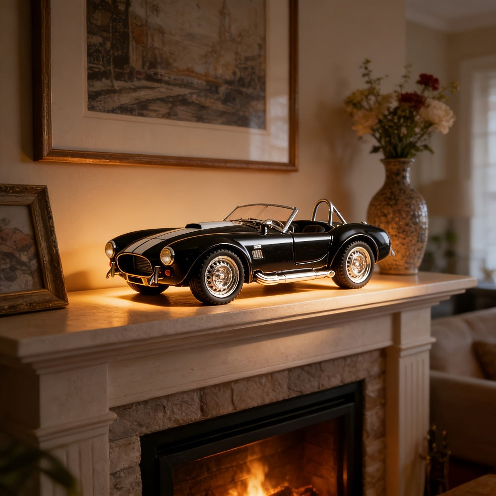 Shelby Cobra 1:22 Scale Zinc Alloy Diecast Model Car, Collector-Grade Exhibition-Quality Replica with Openable Doors — image 