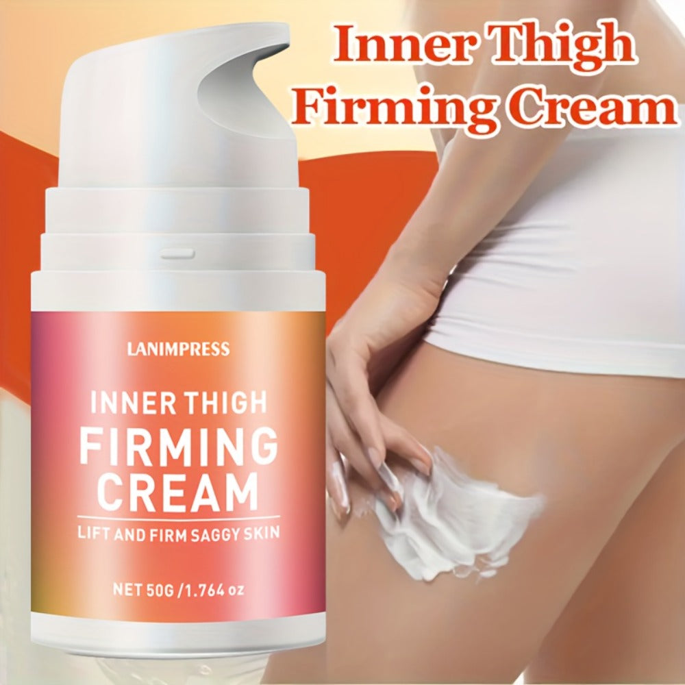 Body Cream LANIMPRESS 50g Pump Bottle with White Cream Texture for External Inner Thigh Application — image 1