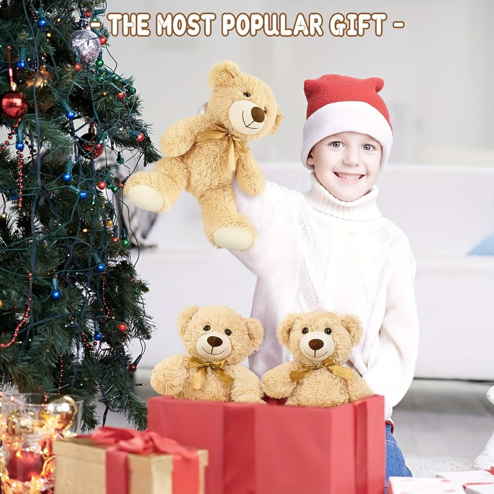 Stuffed Animal Mini Teddy Bear Set of Eight in Khaki Beige for Party Favors, Gift Bags and Events — image 7