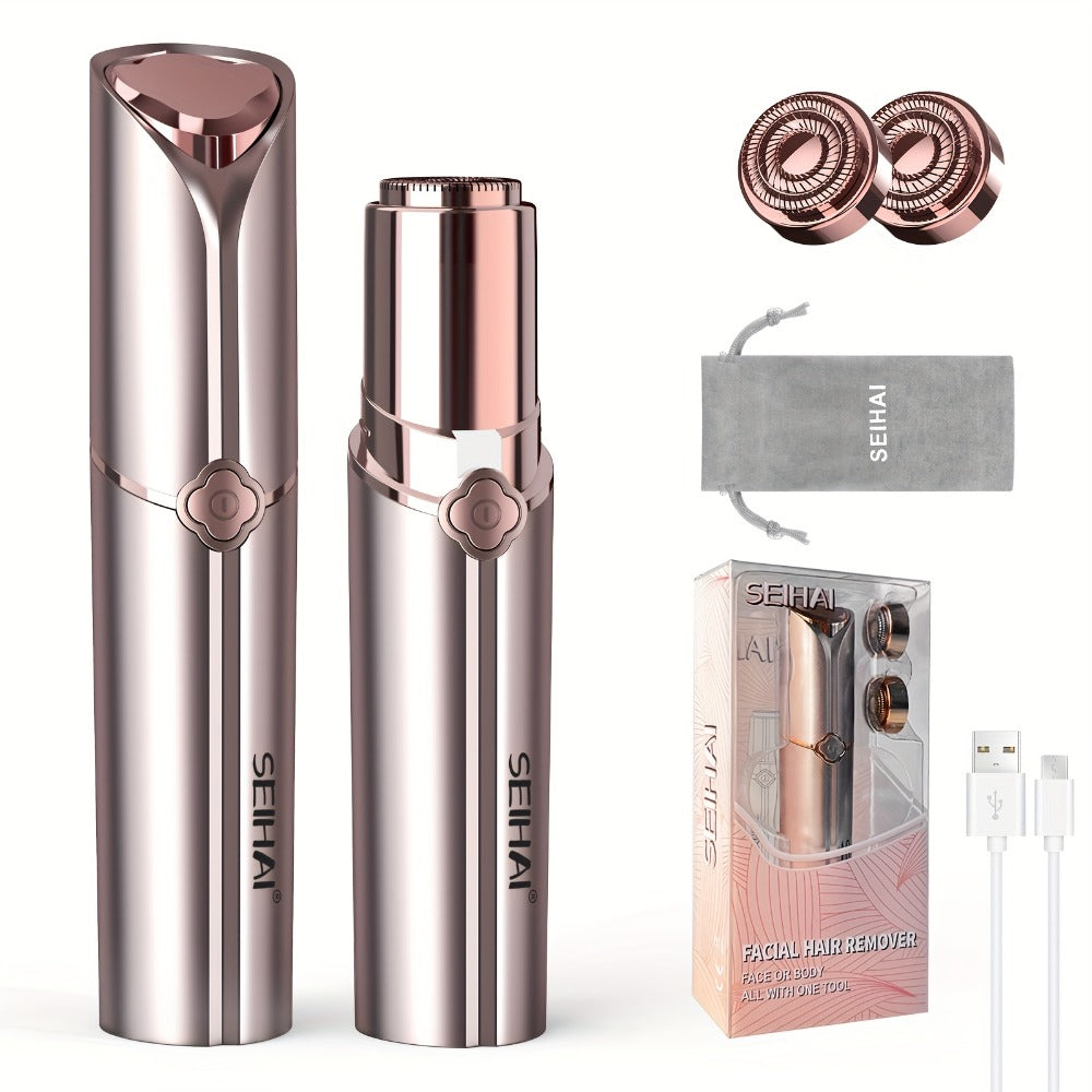 Electric Shaver for Women USB Rechargeable Epilator Hair Remover Face Bikini Legs Arms, for Everyday Face, Beard and Body Gro