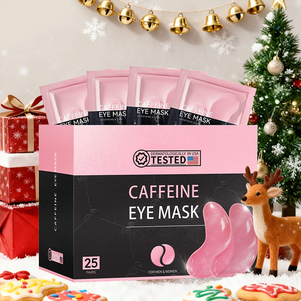 Eye Patches, Caffeine Under 25 Pairs Collagen Gold Eye Mask Reduces Dark Circles Puffiness Eye Bags Fine Lines Anti-Wrinkle H