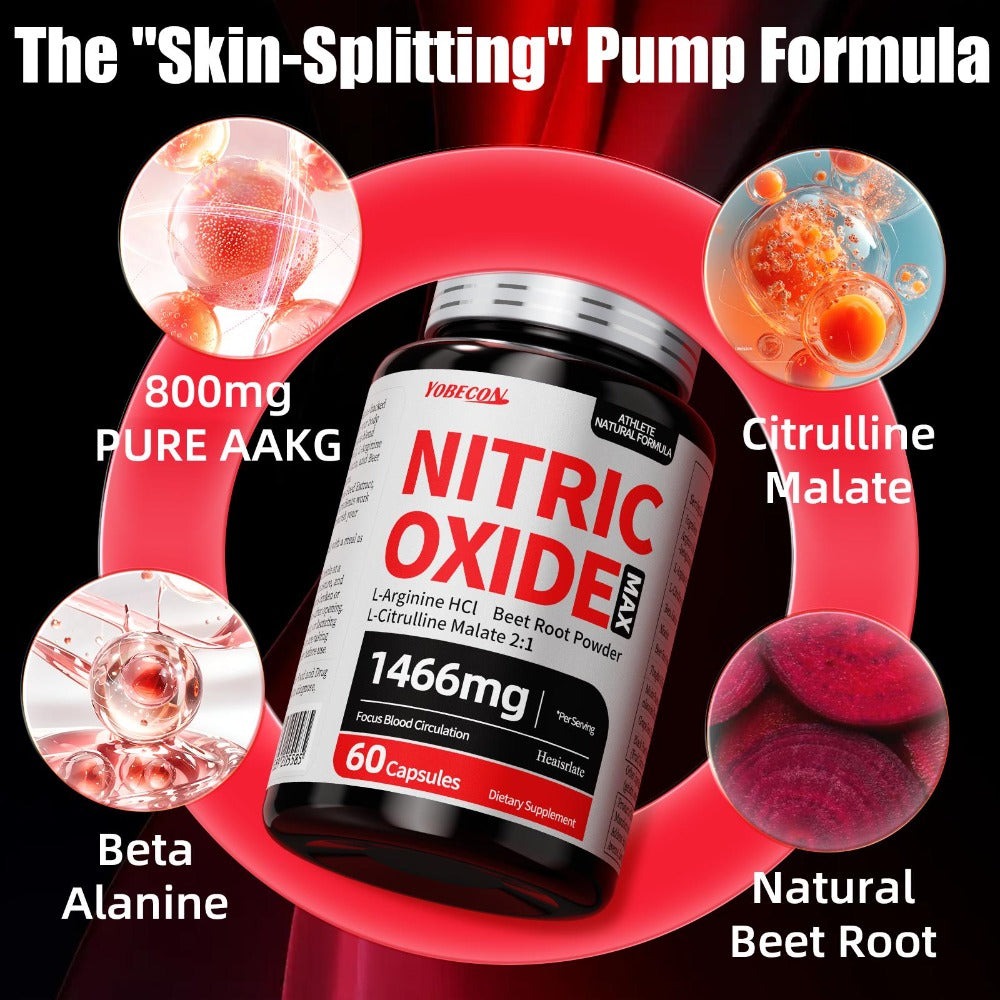 Nitric Oxide Supplement 10-in-1 with L-Arginine, L-Citrulline, AAKG & Beetroot - Blood Flow — image 7