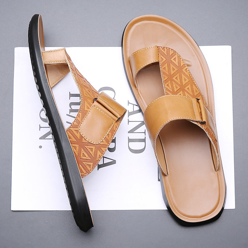 Men's Fashion All-matching Simple Beach Slippers