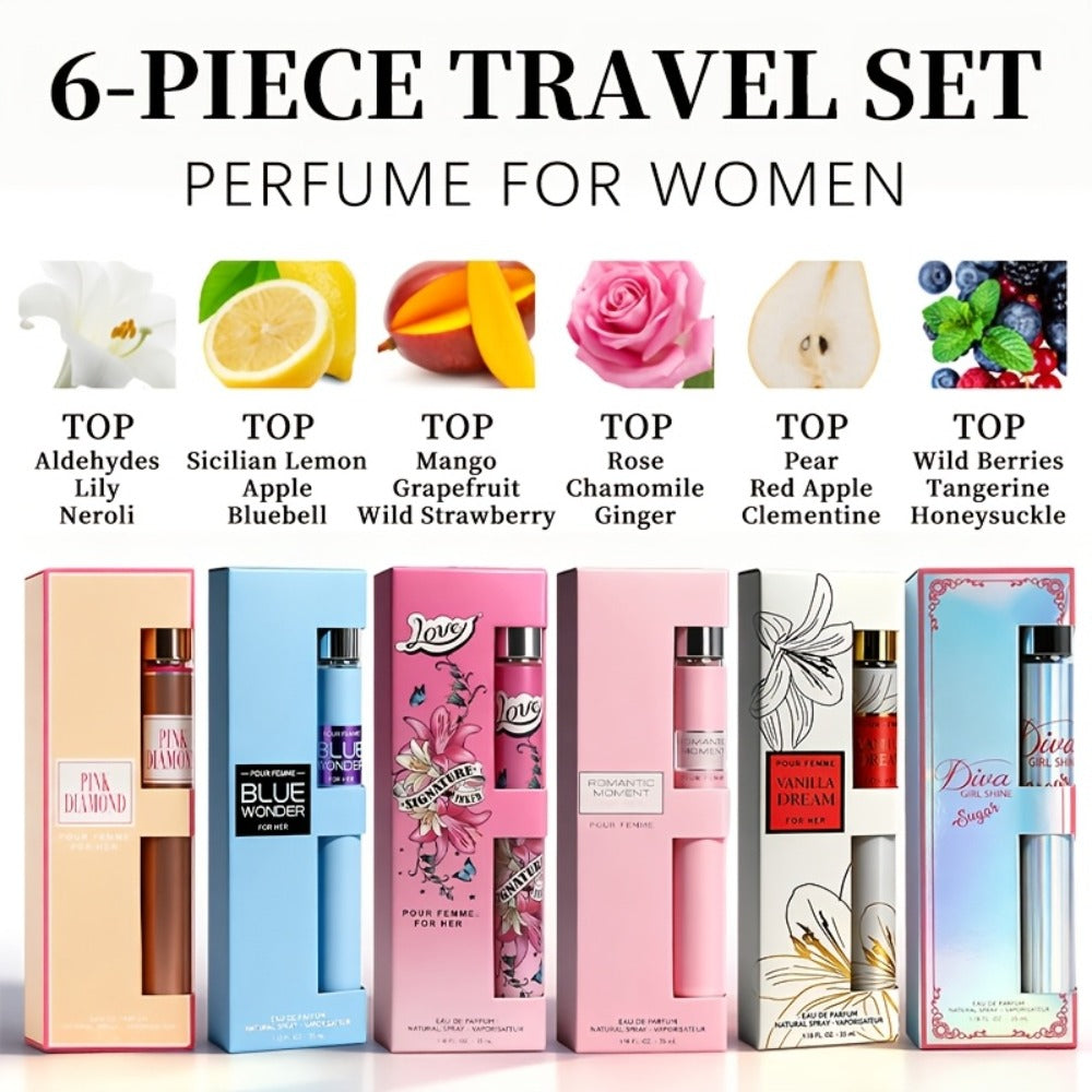 Women's Perfume Gift Set with Six Eau de Parfum Travel Sprays, 1.18 oz Each in Two Assortments — image 3