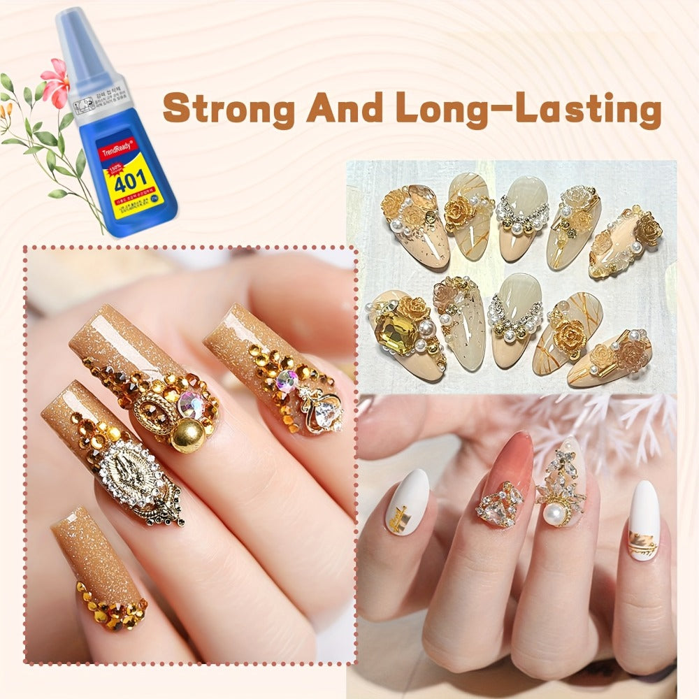 Nail Glue 2 Pack 25g Each Super Strong Waterproof Extra Hold – Fast Drying No Lamp Needed Long Lasting Press On Nail Adhesive