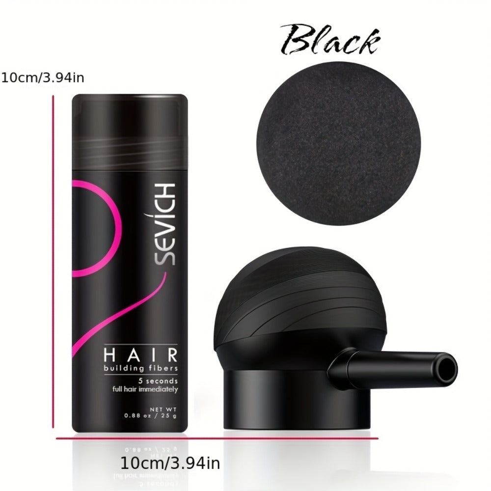 Compact Two-Piece Hair Fiber Set with Spray-Head Containers in Black, Dark Brown or Medium Brown — image 6