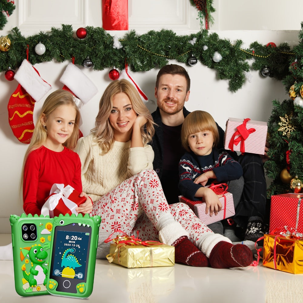 Dinosaur Toy Phone in Green or Purple with Dual Cameras, Touchscreen Interface and 8GB SD Card Label — image 8