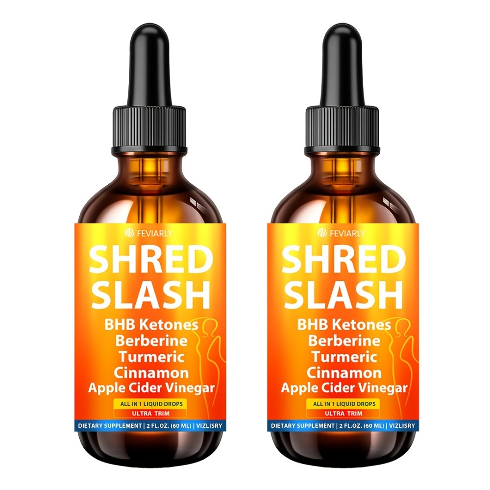 Lipo Slash 16-in-1 Weight Loss Liquid Drops for Women & Men with BHB Ketones Berberine Turmeric Apple Cider Vinegar Probiotic