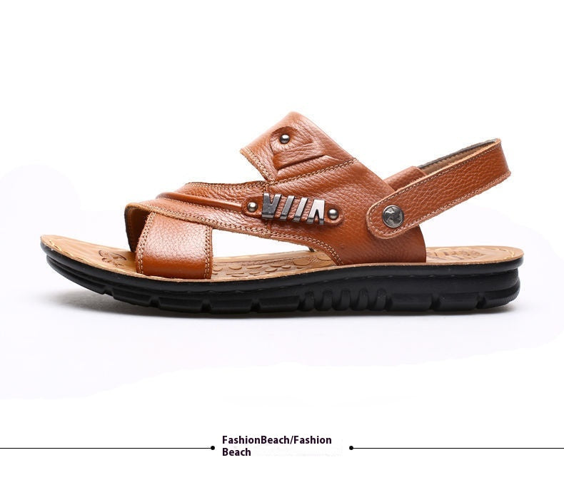 First Layer Cowhide Men's Sandals Summer Genuine Leather Sandals