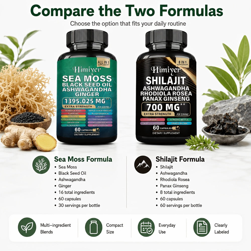Sea Moss and Shilajit Capsule Supplements in 60-Count Bottles with One- to Six-Bottle Options — image 13