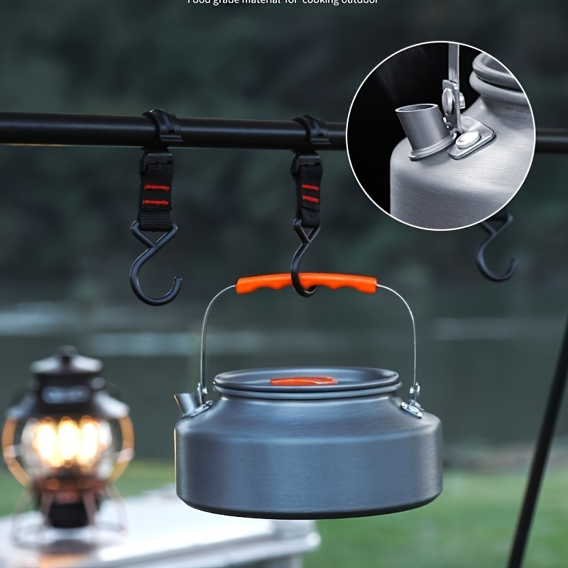 Outdoor Camping Cookware Set, Portable Aluminum Alloy Cooking Pot Pan Kettle Kit, for Camping, Travel and Outdoor Use — image