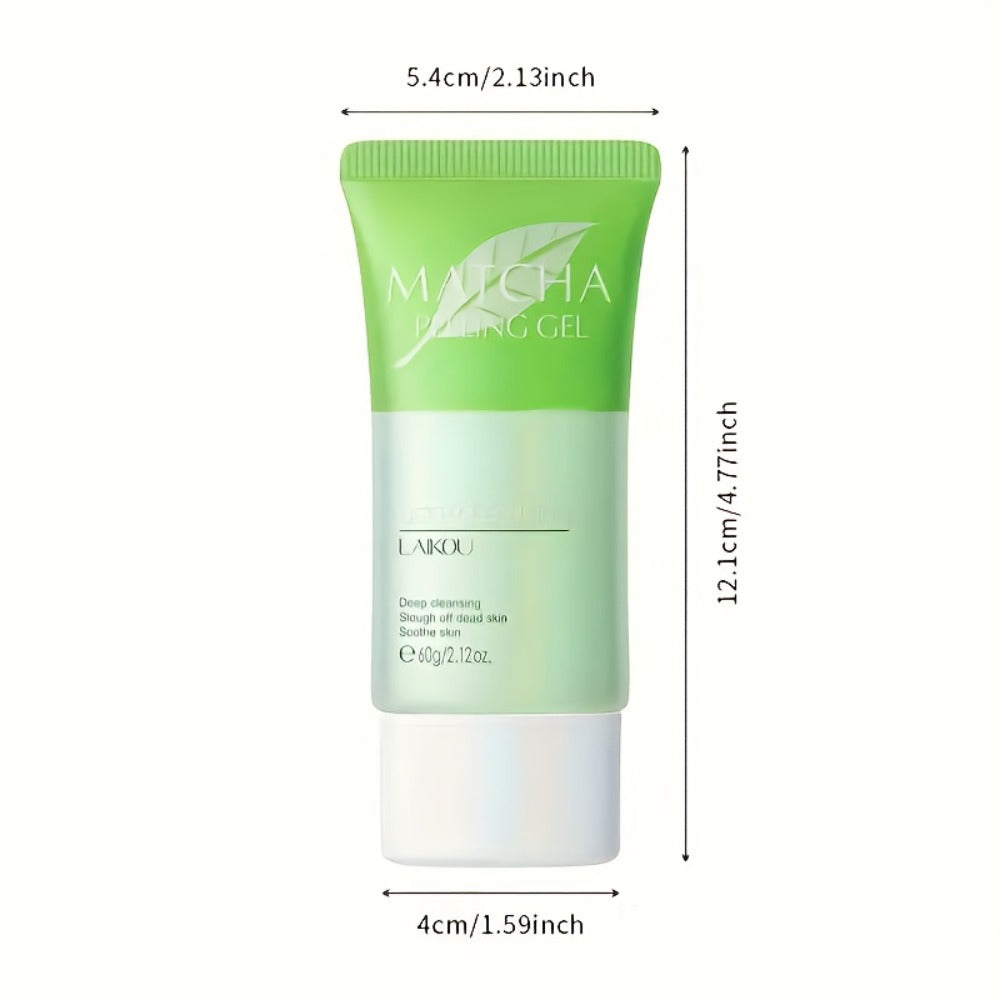 Matcha Peeling Gel Face Scrub with Tea Tree Salicylic Acid Exfoliating Alcohol Free Facial for Bath Time, Home Spa and Person