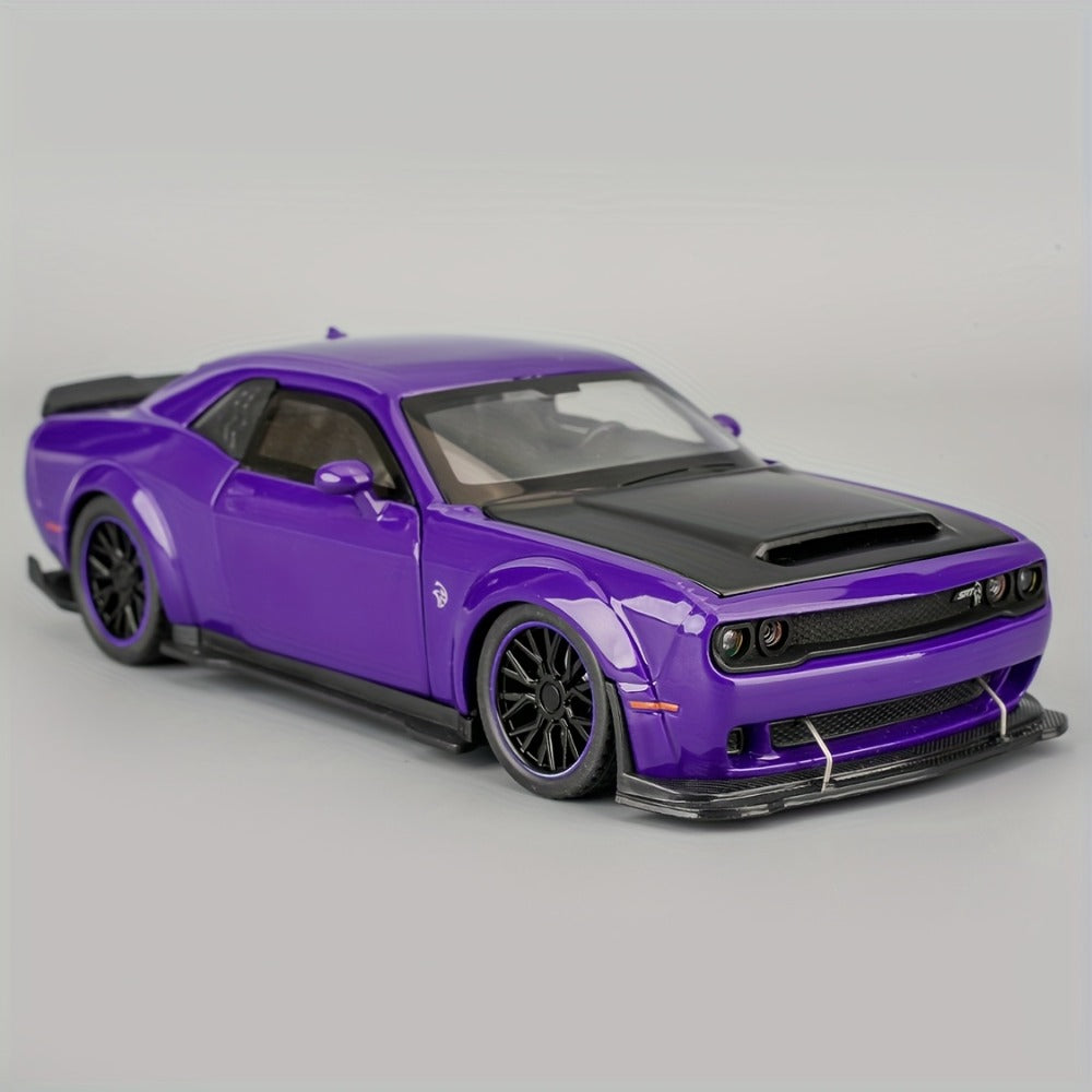 Dodge Hellcat Diecast Car Model 1:32 Scale Alloy Replica with Display Base, Openable Doors, Collectible Mini Vehicle — image 