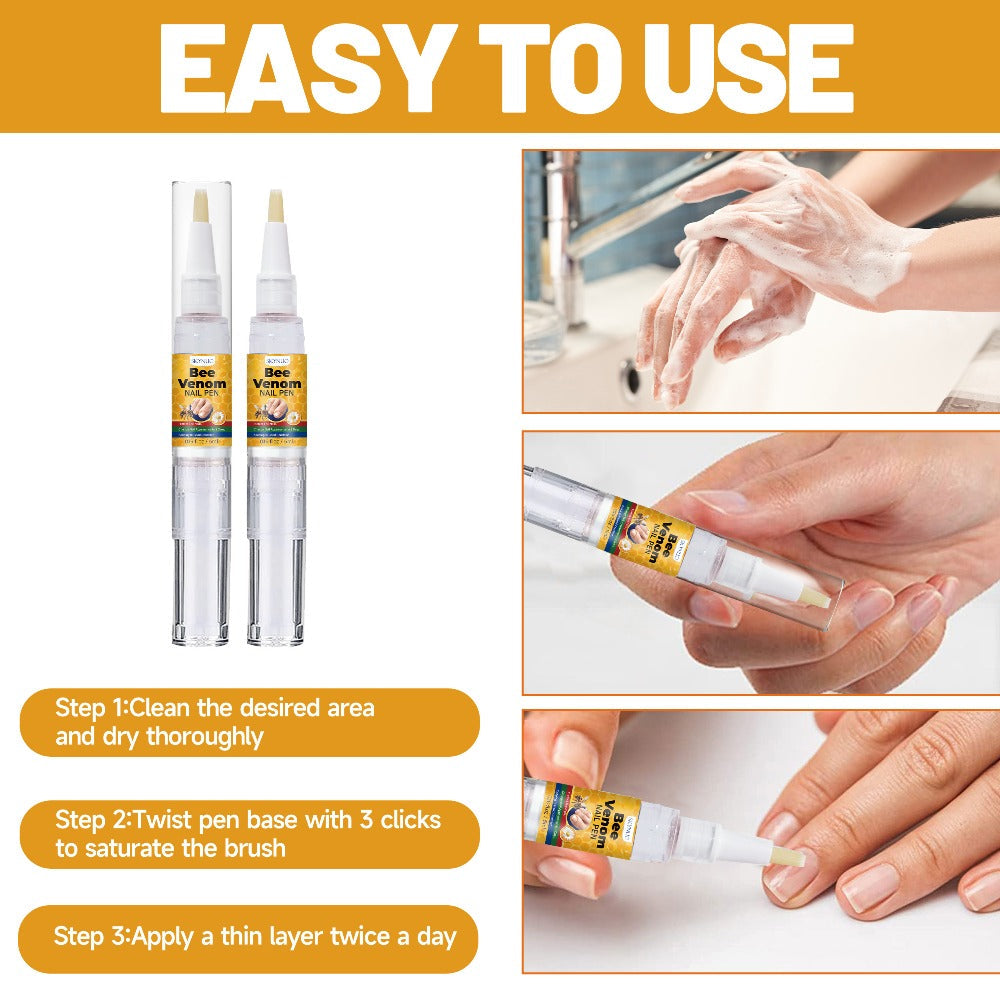 Toenail Pen with Bee Venom, Extra Strength Nail Hardener & Brightener, Nourishing Formula, Treatment — image 10