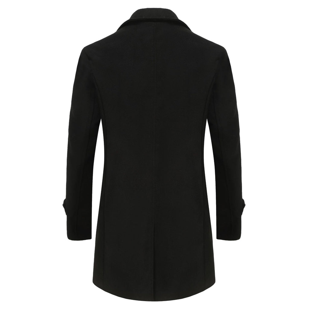 Cotton-padded Wool Coat Fashionable Lapel Wool Outerwear
