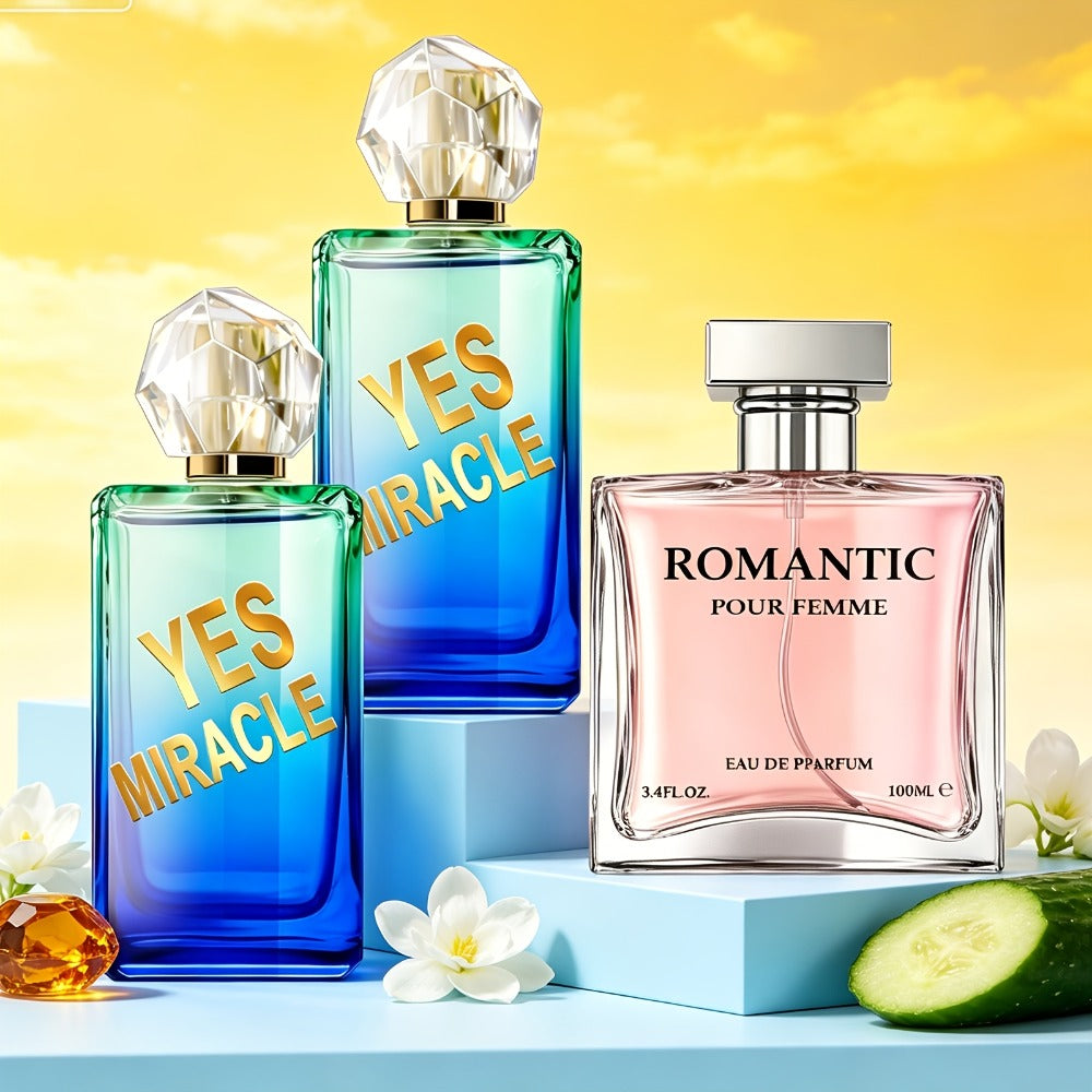 Women's Perfume Set 3-Pack Signature Fragrance Collection 10.1oz - Quince Lychee Musk, Pear Vanilla Sandalwood & Amber Berry 