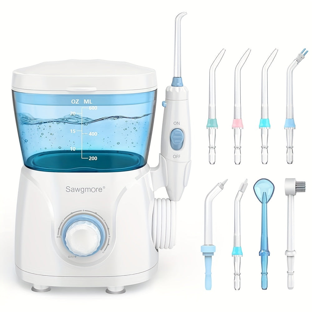 Water Flosser Countertop FC166 Oral Irrigator with 600ml Tank, Ten Pressure Settings, Eight Nozzles and Rotary Dial — image 1