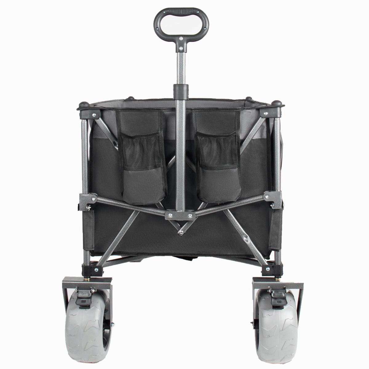 Folding Wagon 52 Inch Utility Cart Collapsible Beach Wagon with Frame for Garden Sports Camping Outdoor — image 2