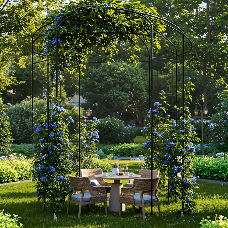 Garden Gazebo Arch 9ft Birdcage Pergola Climbing Plants Wedding Decor — image 2