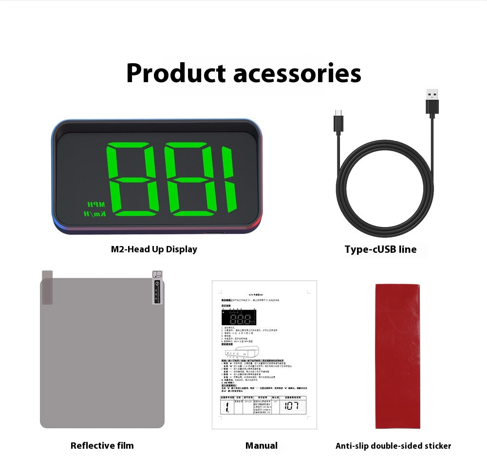 New Universal Head-up Display Car GPS Velometer