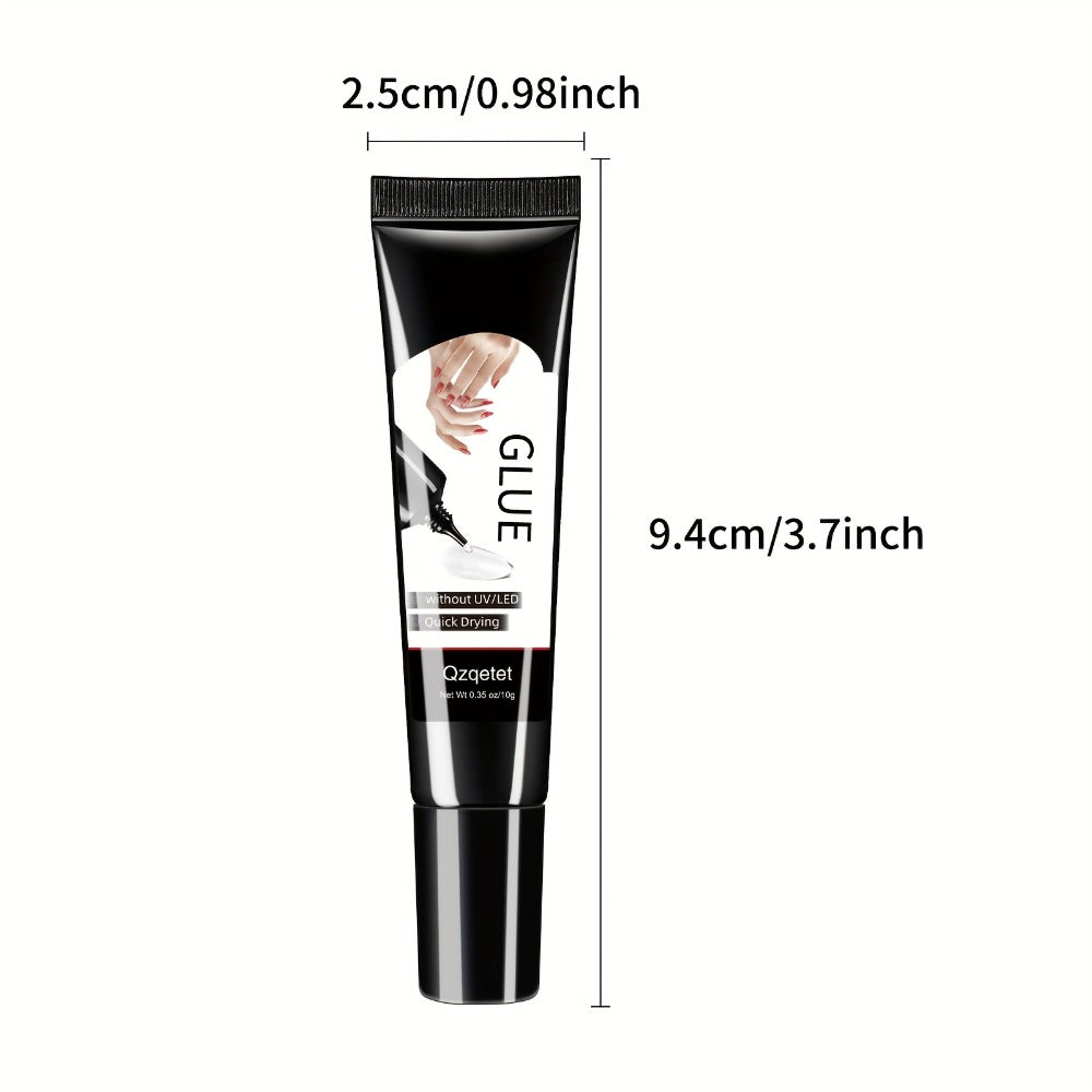 Semi Solid Nail Glue Gel for Press On Nails in a Quick Dry Waterproof 3 Pack of 10g Each — image 4