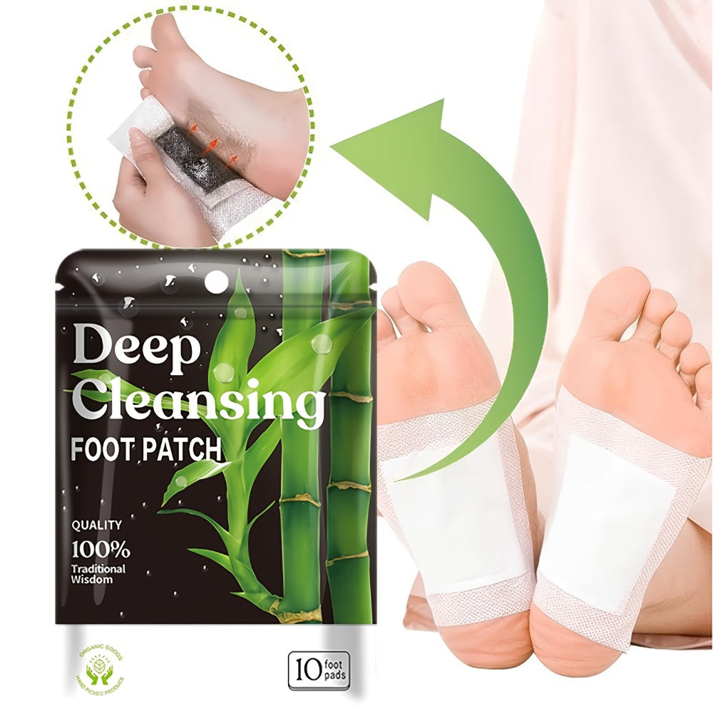 Foot Detox Pads Value Set 50pcs & 150pcs – Bamboo Vinegar & Ginger Deep Cleansing Overnight Patches, Alcohol-Free Natural Pla