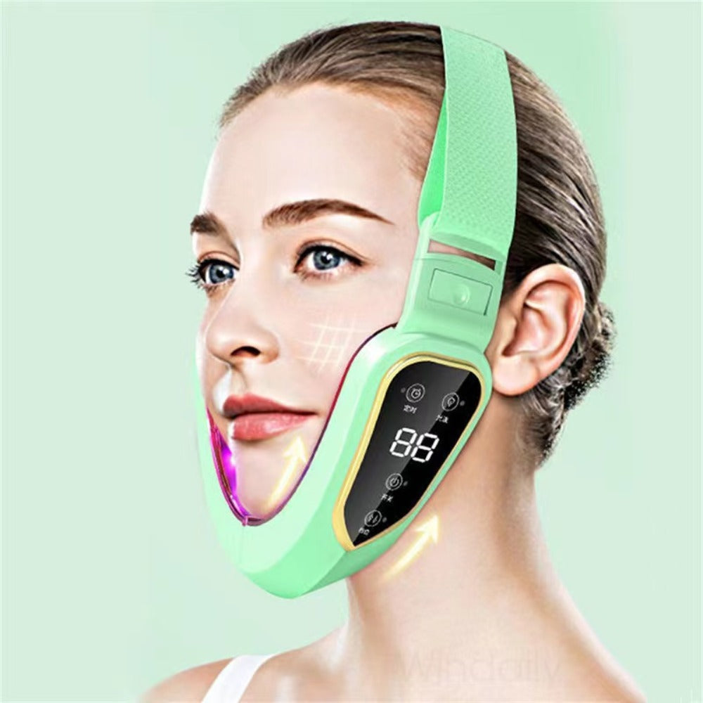 V-Face Slimming Massager 6-Speed USB Rechargeable Electric Jawline Chin Sculpting Device for Makeup, Travel and Everyday Vani