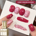 Gel Nail Polish Set with XEIJAYI Label, 2 Candy Holographic and Nude Pink Glitter Gel Colors — image 12