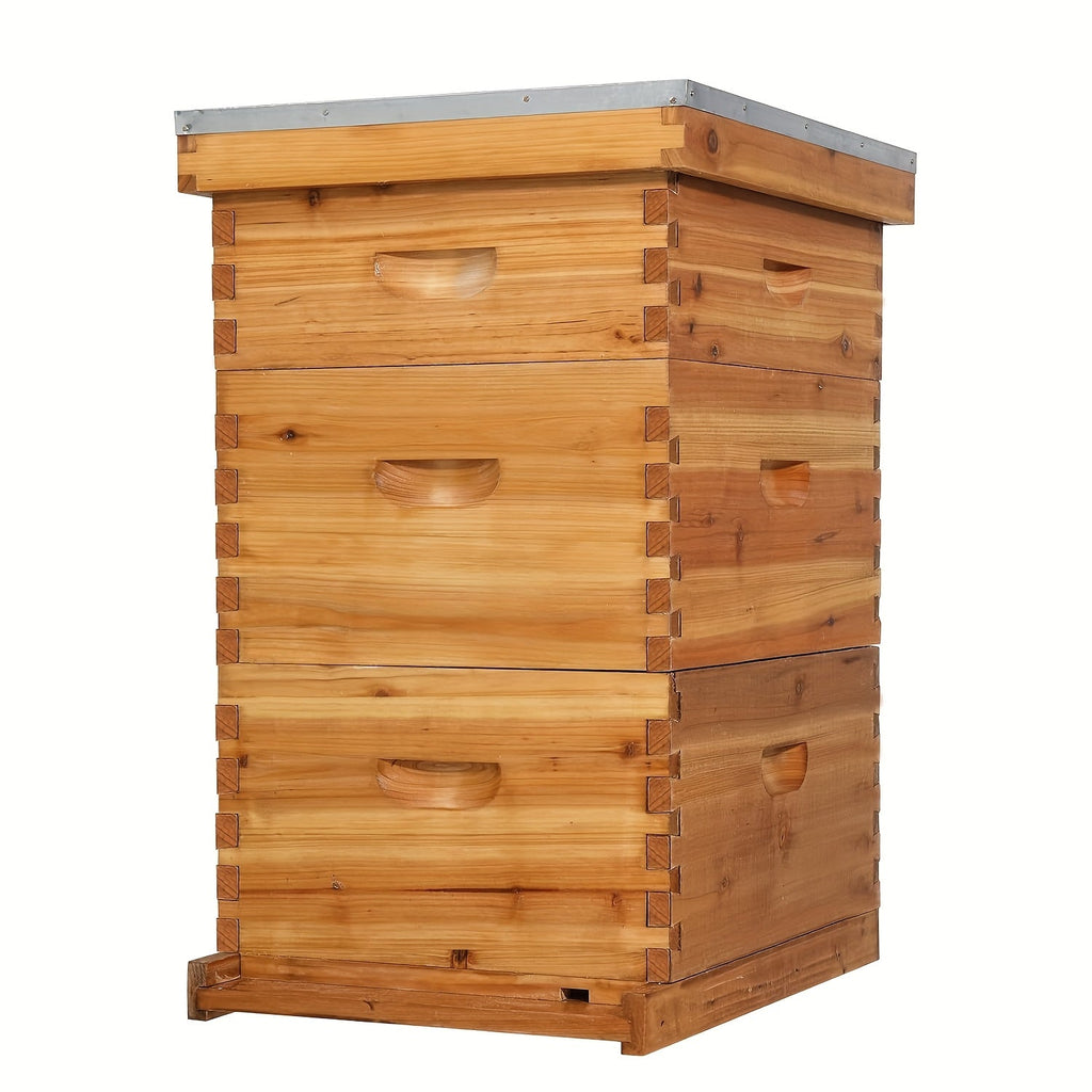 Langstroth Bee Hive Kit Wax Coated Wood 10-Frame 3-Layer Frames for Everyday Face, Beard and Body Grooming — image 5