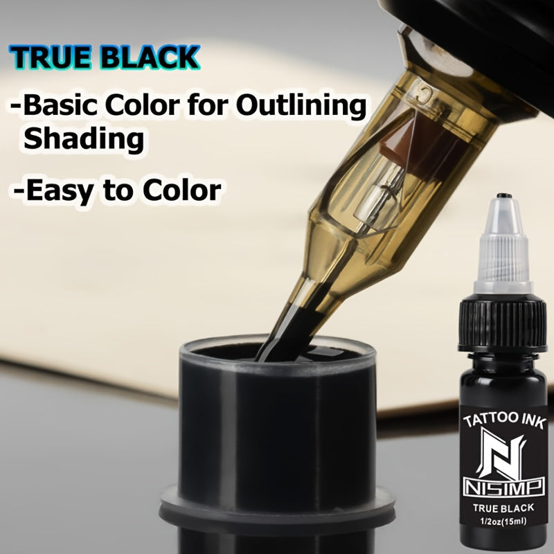 Tattoo Ink NISIMP 7- or 14-Color Gift Box Set with Transparent Bottles and Two Configurations — image 8